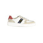 White Polyurethane Men Sneaker