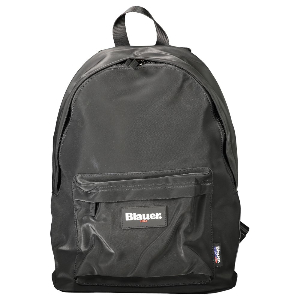 Black Polyester Men's Backpack