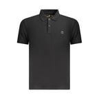 Black Cotton Men Polo Shirt