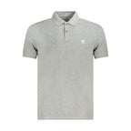 "Gray Cotton Men Polo Shirt"