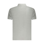 "Gray Cotton Men Polo Shirt"