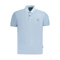 Light Blue Cotton Men Polo