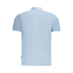Light Blue Cotton Men Polo