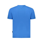 Blue Cotton Men T-Shirt