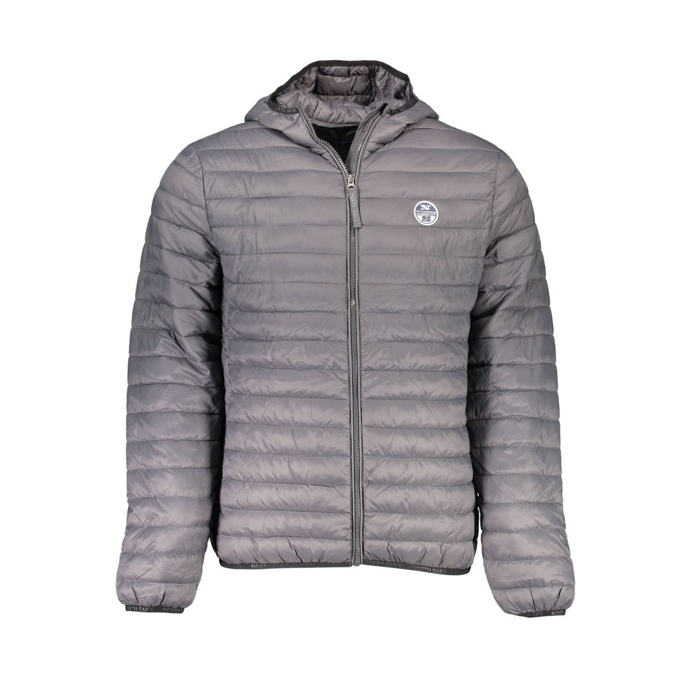 Graue Polyamid Herrenjacke
