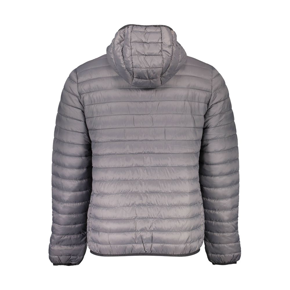 Graue Polyamid Herrenjacke