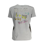 Gray Cotton Women T-Shirt