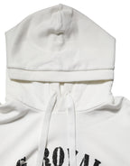 Weißer Kapuzenpullover mit DG ROYAL Print aus Baumwolle