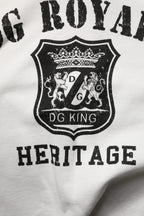 Weißer Kapuzenpullover mit DG ROYAL Print aus Baumwolle