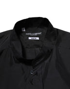 Dark Blue Silk MARTINI Men Formal Dress Shirt