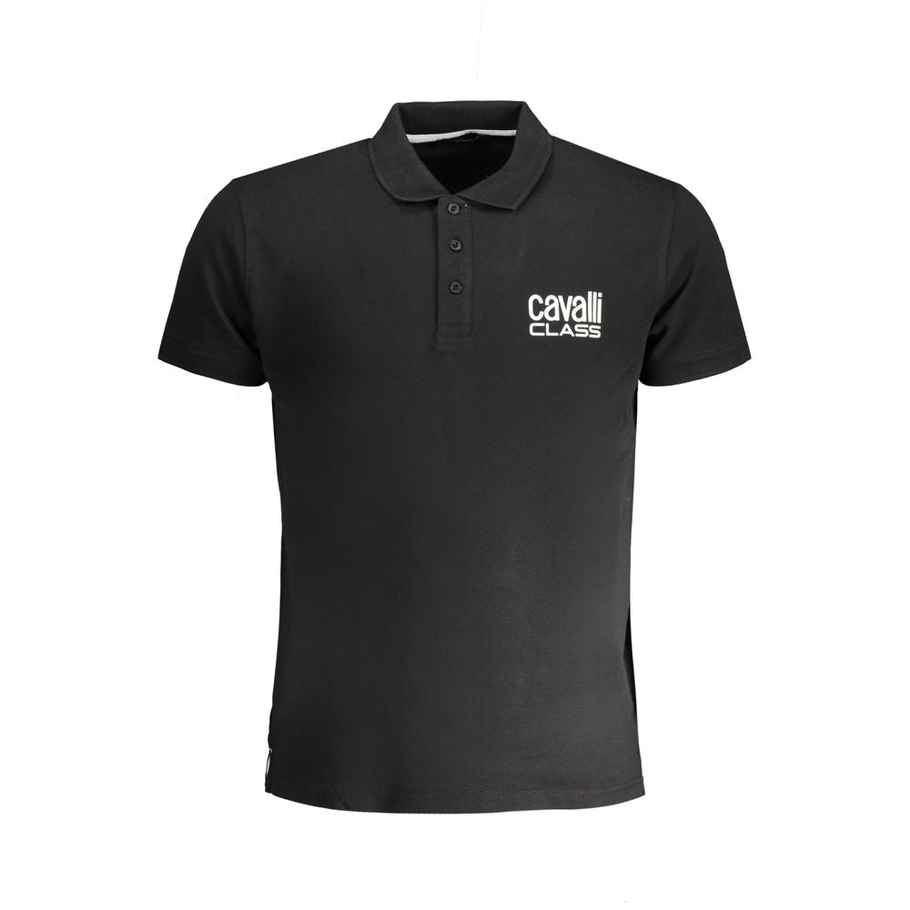 Herren Polo-Shirt aus schwarzer Baumwolle