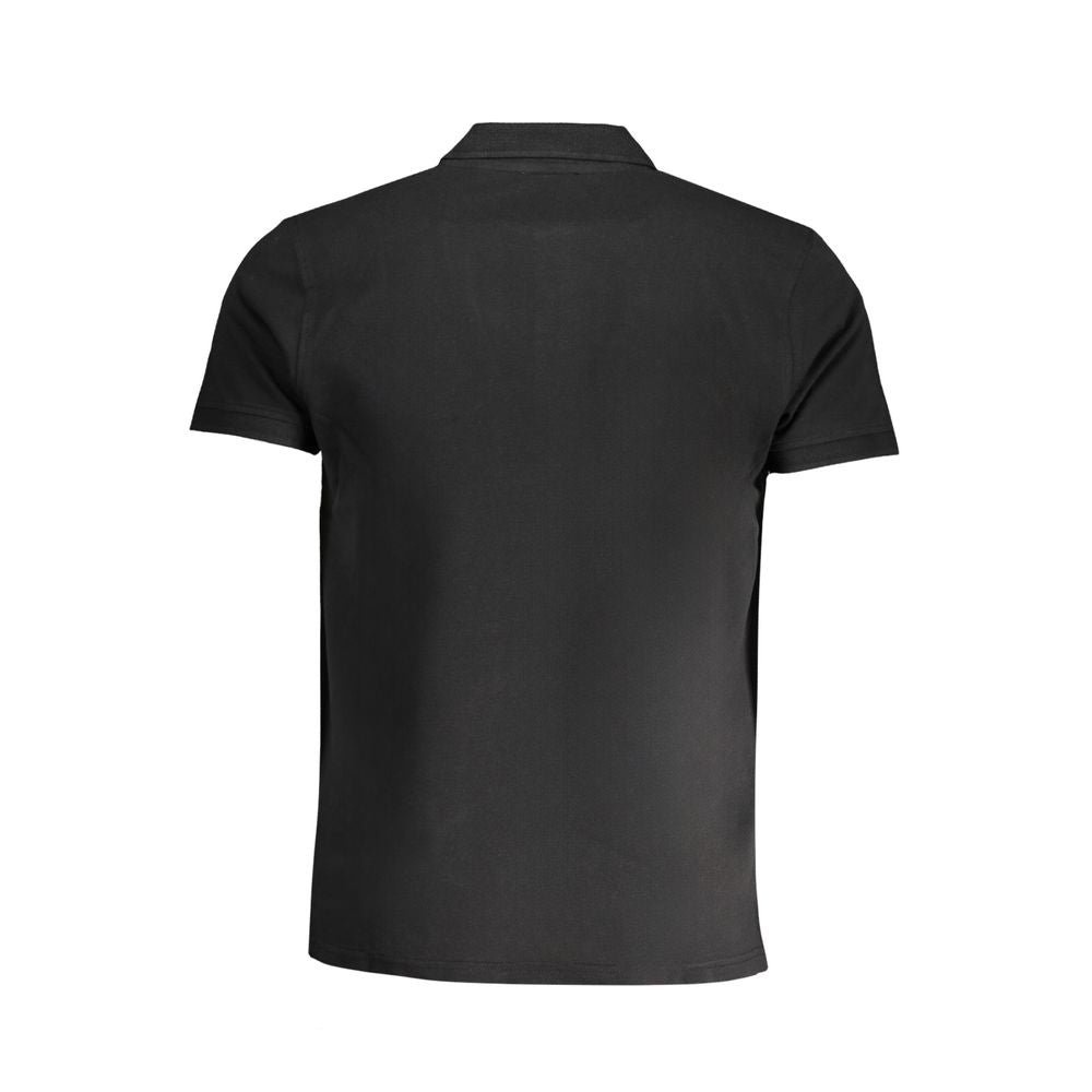 Herren Polo-Shirt aus schwarzer Baumwolle