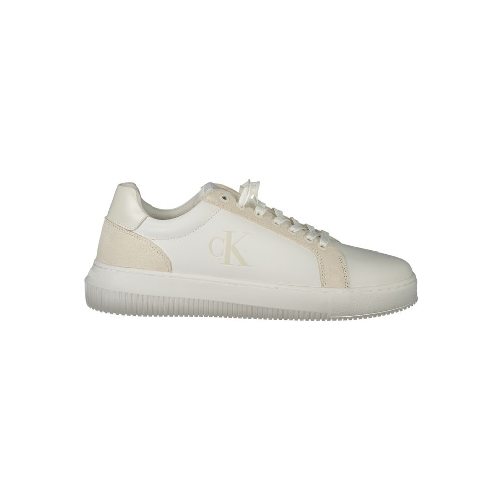 Weiße Polyurethan Herren-Sneaker