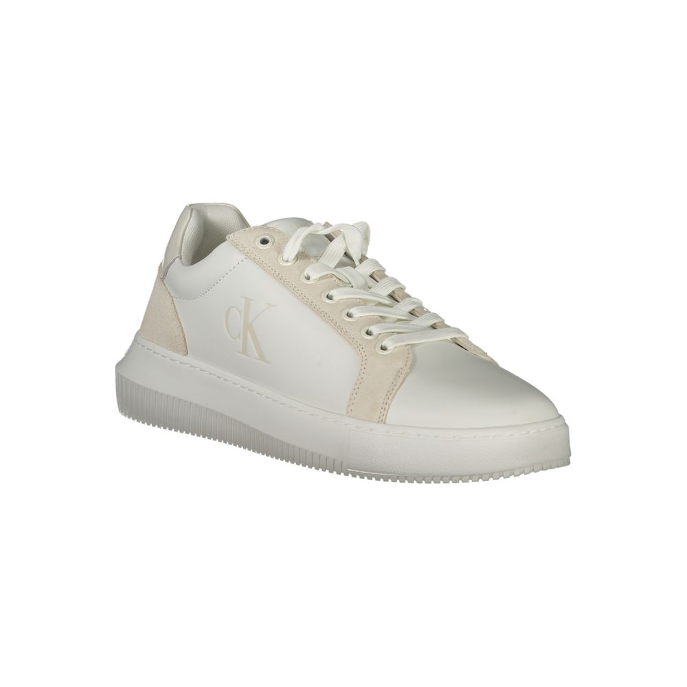 Weiße Polyurethan Herren-Sneaker