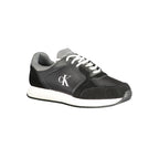 Schwarzer Polyurethan Herren-Sneaker