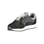Schwarzer Polyurethan Herren-Sneaker