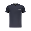 Blaues Baumwoll-Herren-T-Shirt