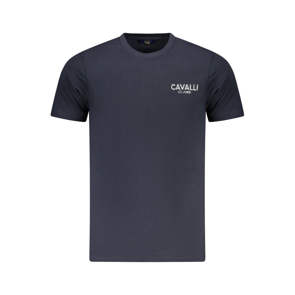 Blaues Baumwoll-Herren-T-Shirt