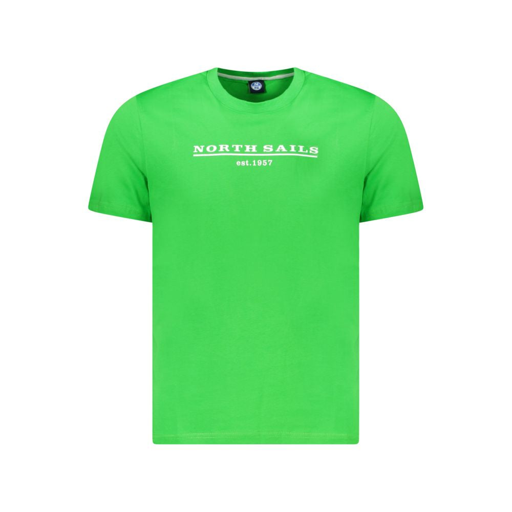 Grünes Baumwoll-Herren-T-Shirt