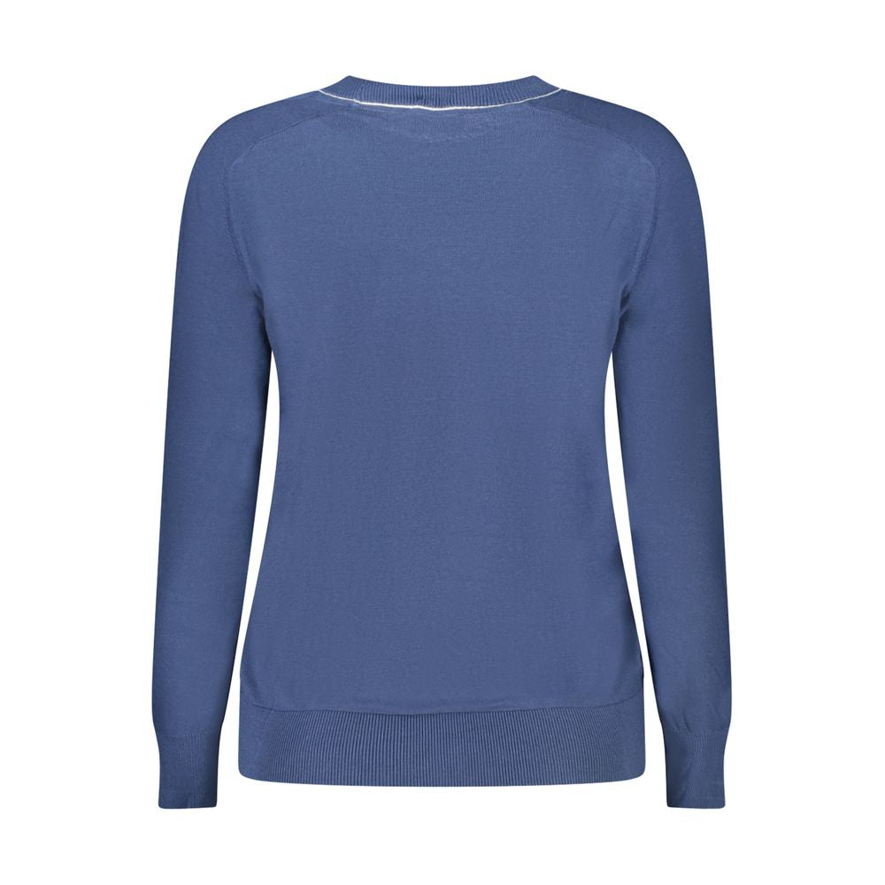 Blauer Damenpullover aus Viskose
