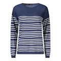 Blauer Leinenpullover für Damen