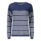 Blauer Leinenpullover für Damen