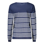Blauer Leinenpullover für Damen