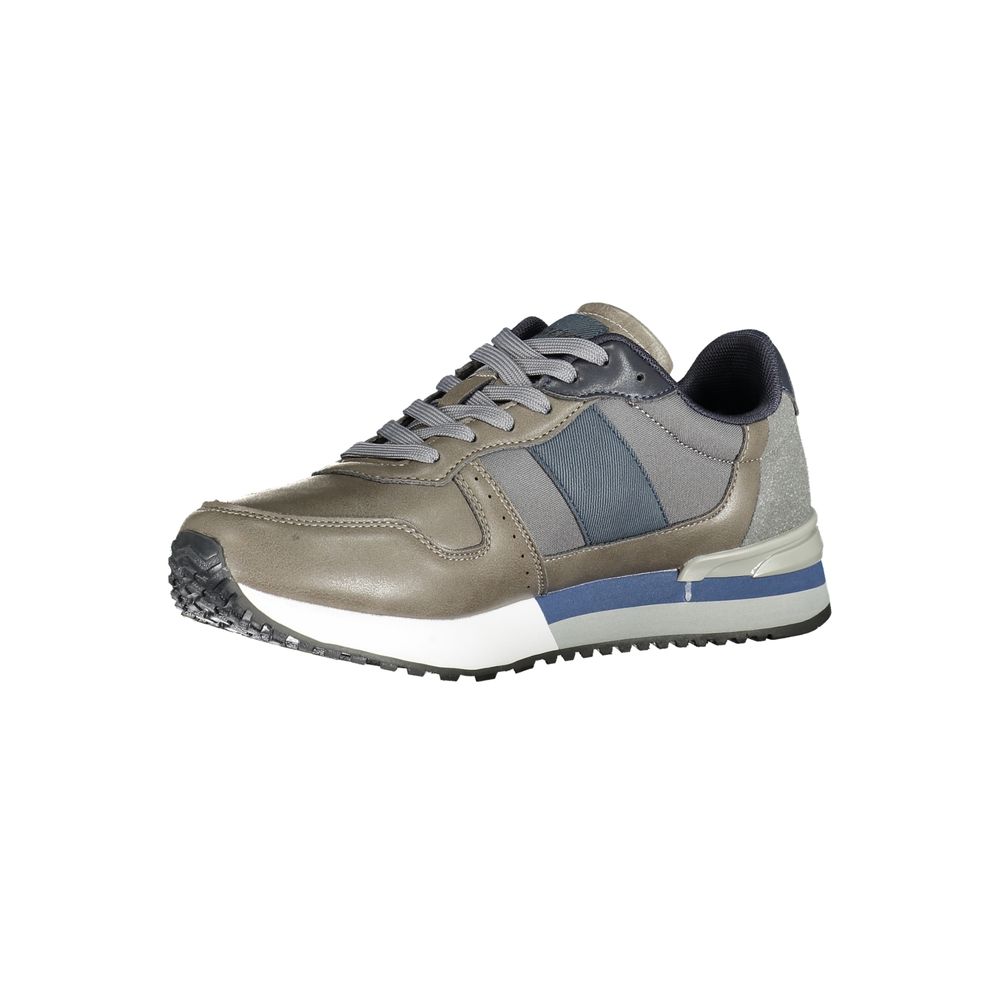 Brown Polyester Men's Sneaker