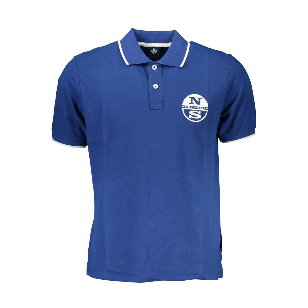 Polohemd für Herren aus blauer Baumwolle