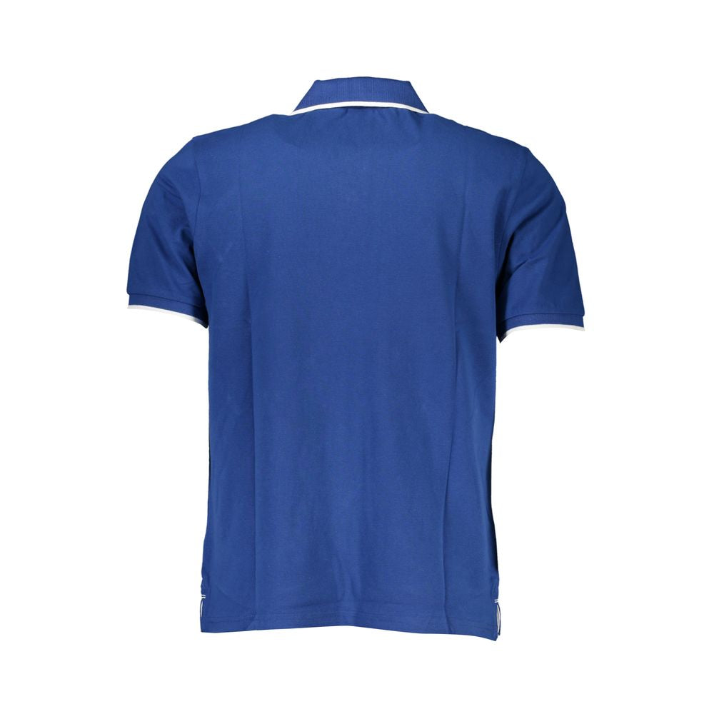 Polohemd für Herren aus blauer Baumwolle
