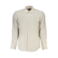 Beige Leinenhemd für Herren
