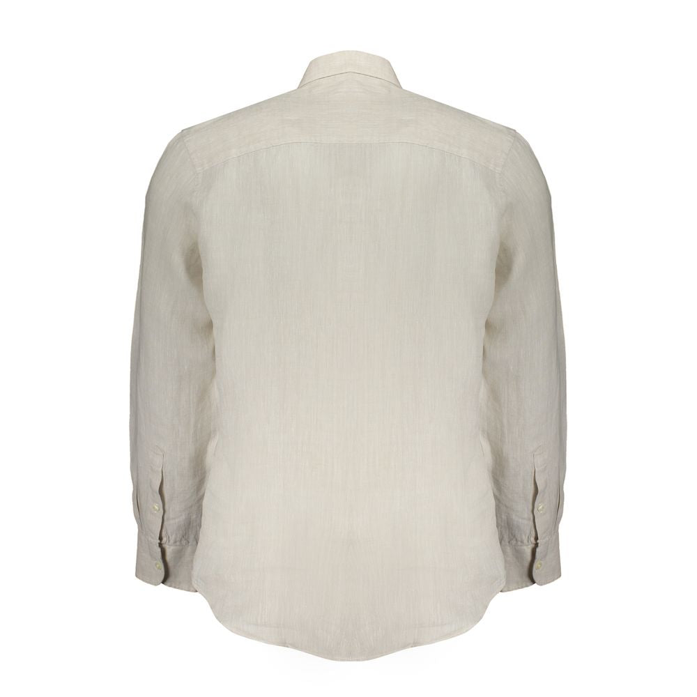 Beige Leinenhemd für Herren