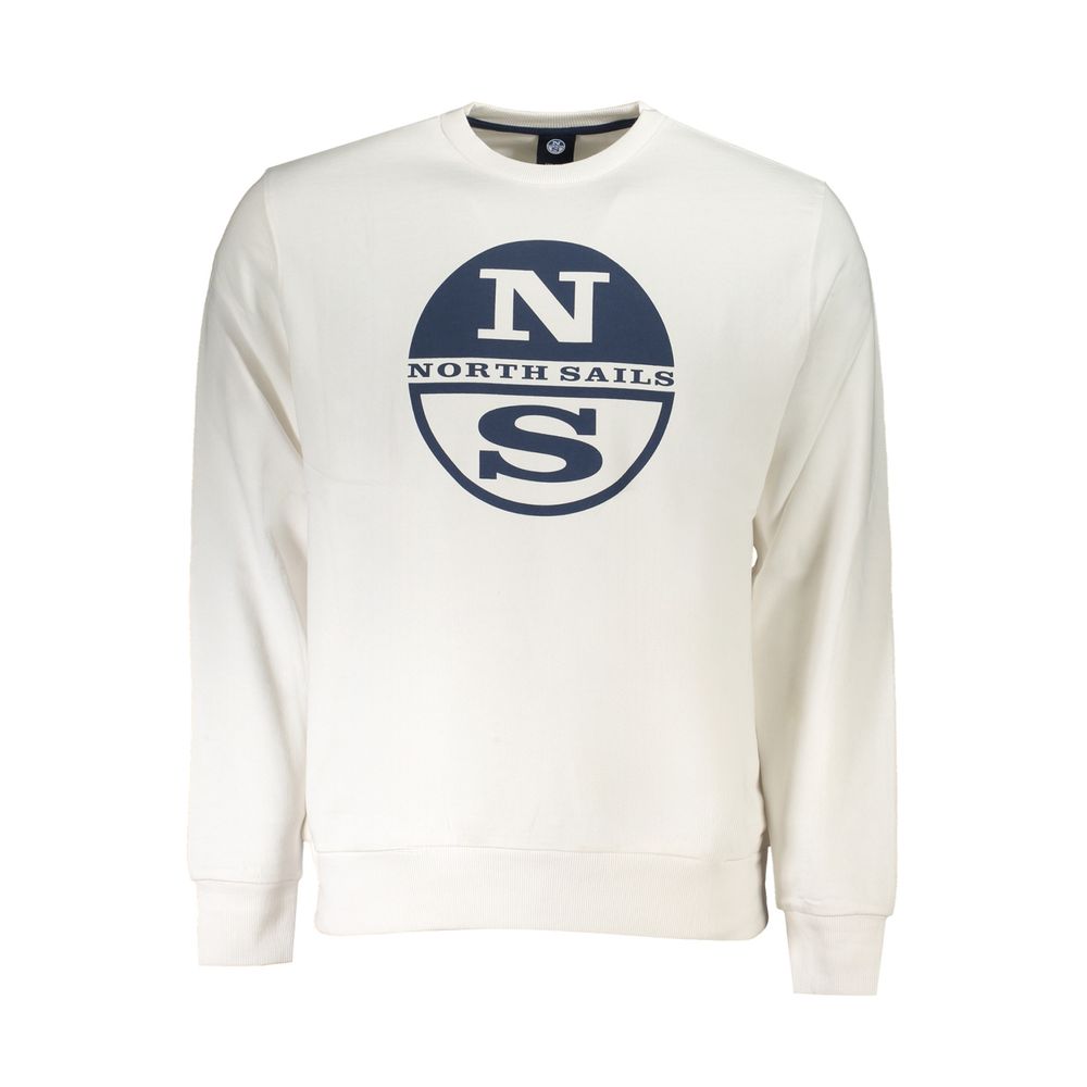 Herren-Sweatshirt aus weißer Baumwolle