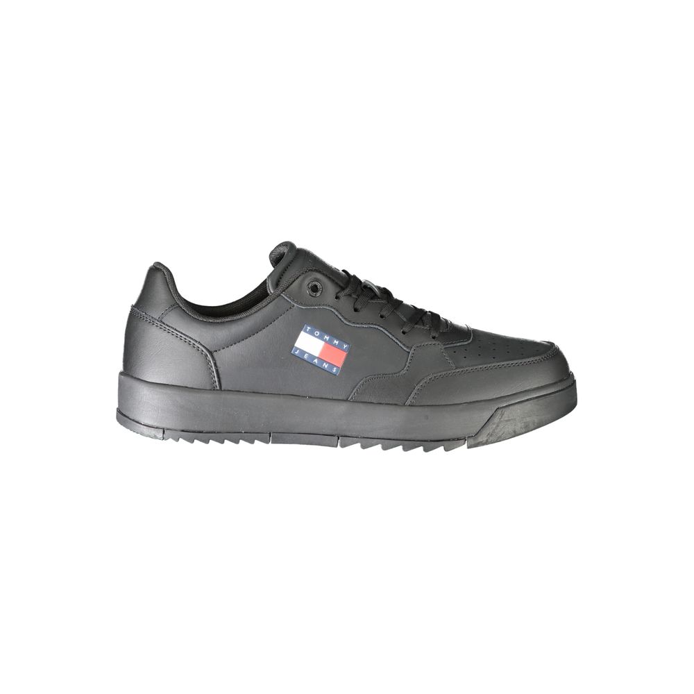 Schwarz Polyurethan Herren Sneaker