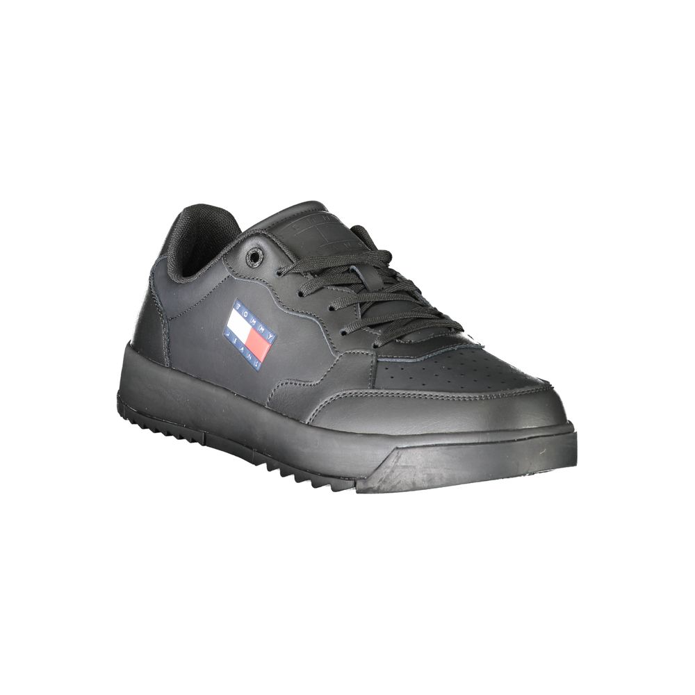 Schwarz Polyurethan Herren Sneaker