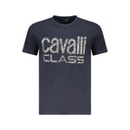 Blue Cotton Men T-Shirt