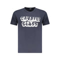 Blaues Baumwoll-Herren-T-Shirt