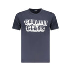 Blaues Baumwoll-Herren-T-Shirt