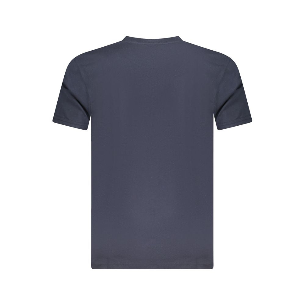 Blaues Baumwoll-Herren-T-Shirt