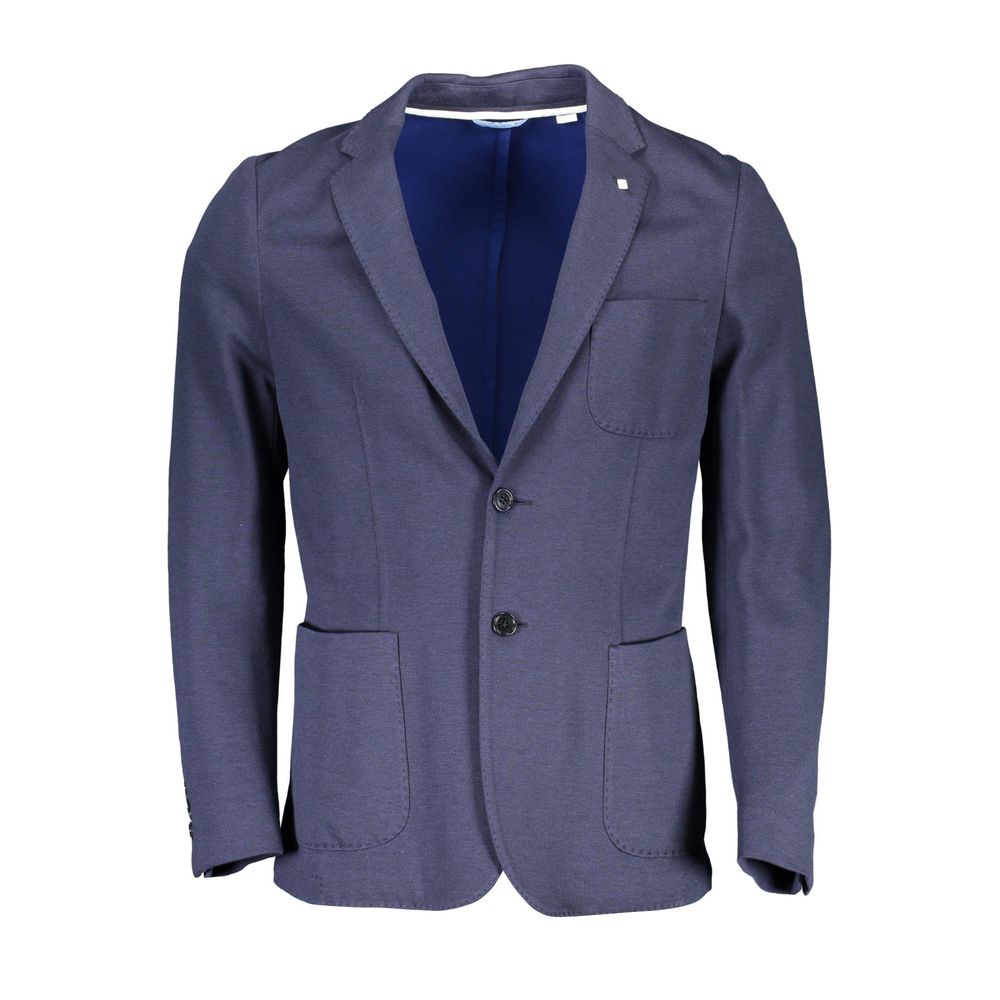 Blaue Herrenjacke aus Baumwolle