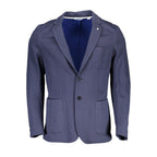 Blaue Herrenjacke aus Baumwolle