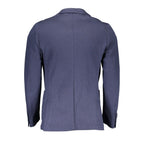Blaue Herrenjacke aus Baumwolle