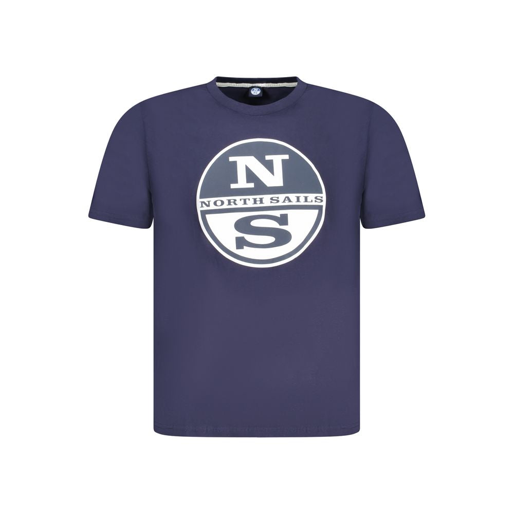 Blue Cotton Men's T-Shirt