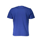 Blue Cotton Men T-Shirt