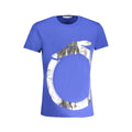T-shirt da uomo in cotone blu