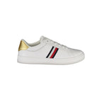 Weißer Polyurethan-Sneaker für Damen