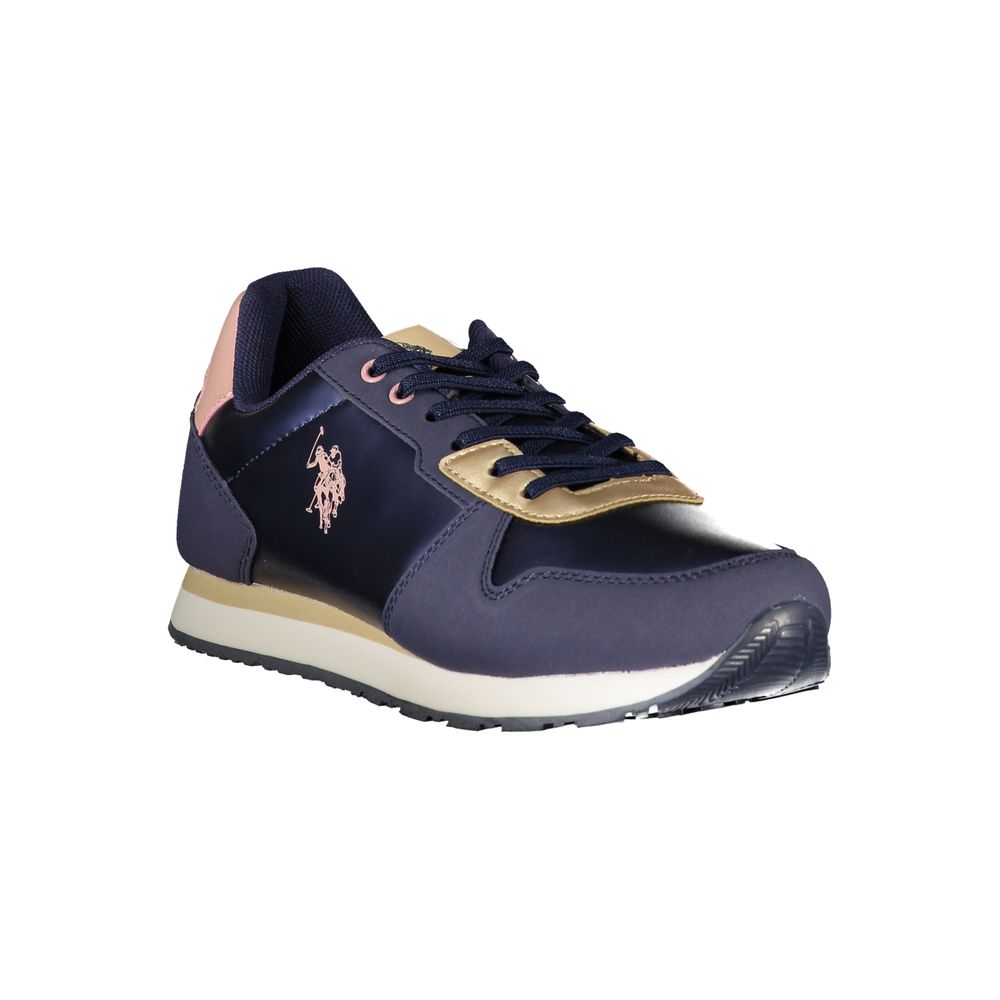 Blauer Polyurethan-Damen-Sneaker