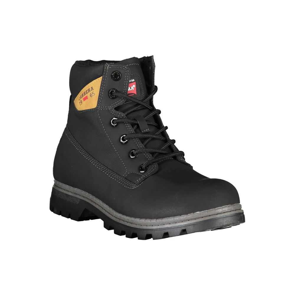 Herren-Stiefelette aus schwarzem Polyurethan