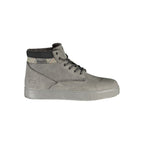 Grauer Polyurethan Herren-Stiefelette
