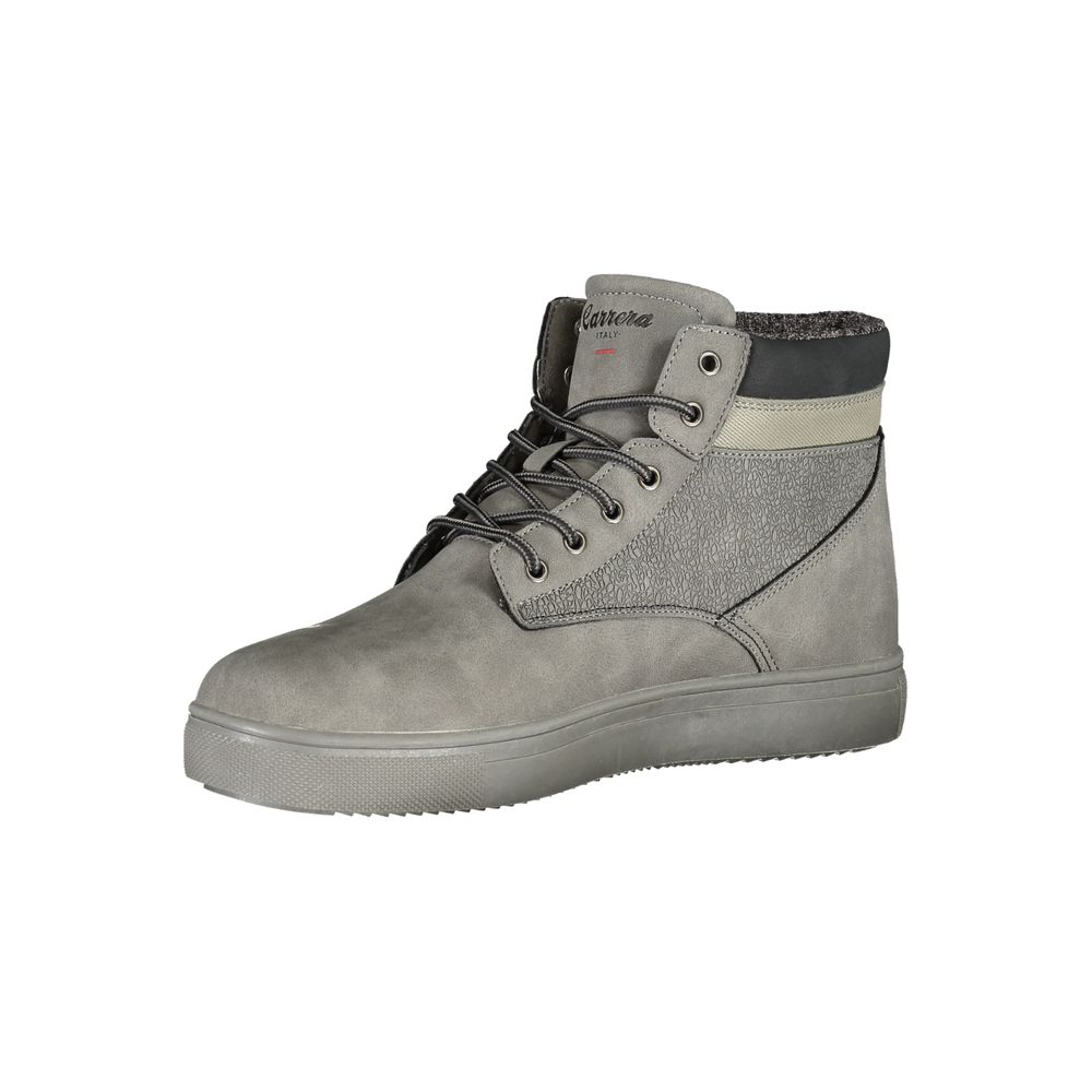 Grauer Polyurethan Herren-Stiefelette
